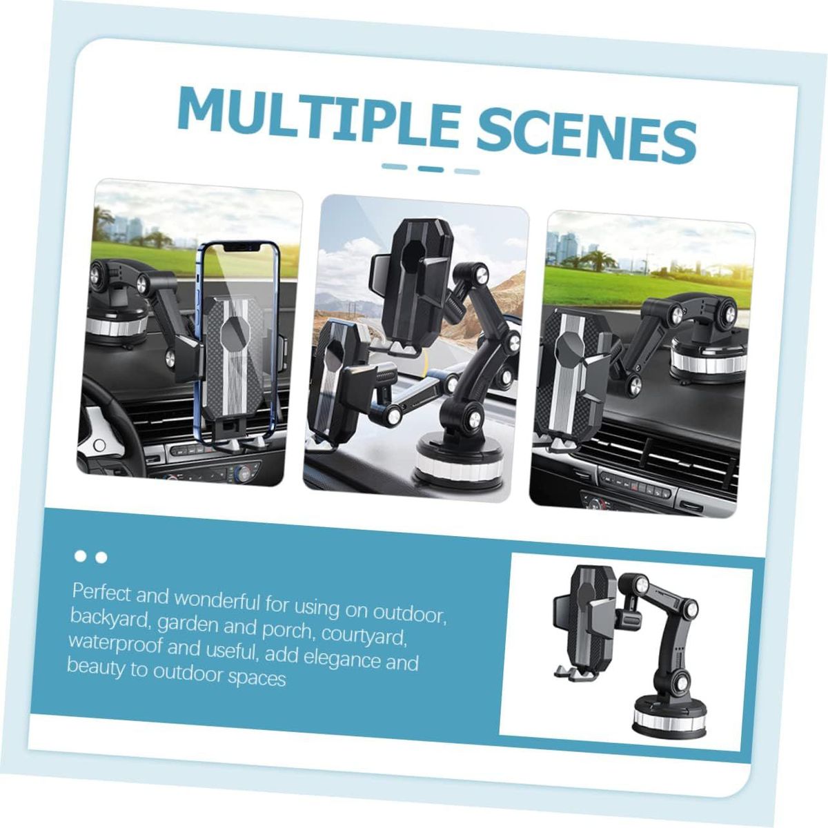 GENERICO - Holder soporte de celular para auto para tablero o parabrisas