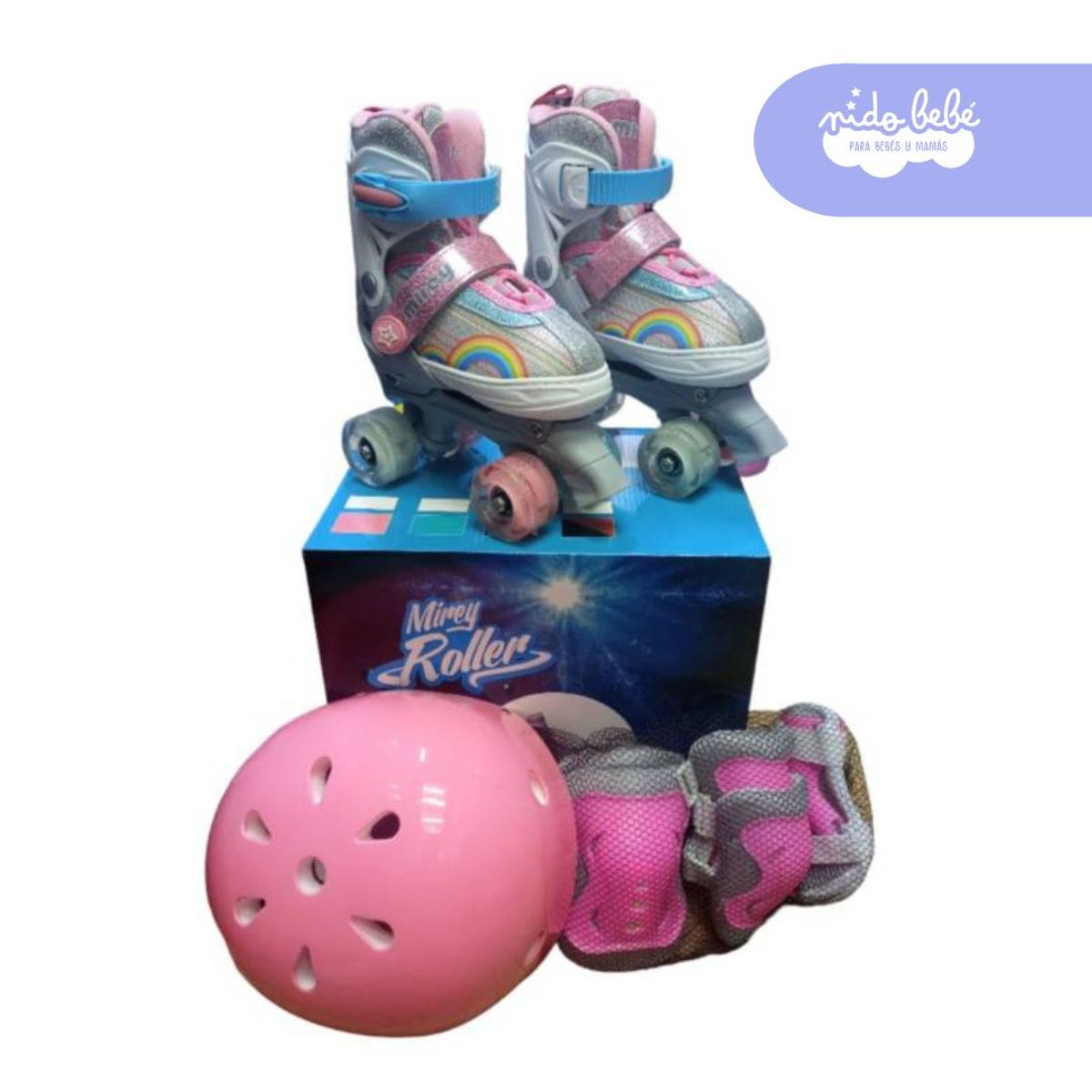 GENERICO - PATIN 4 RUEDAS MIREY BLANCO TALLA M