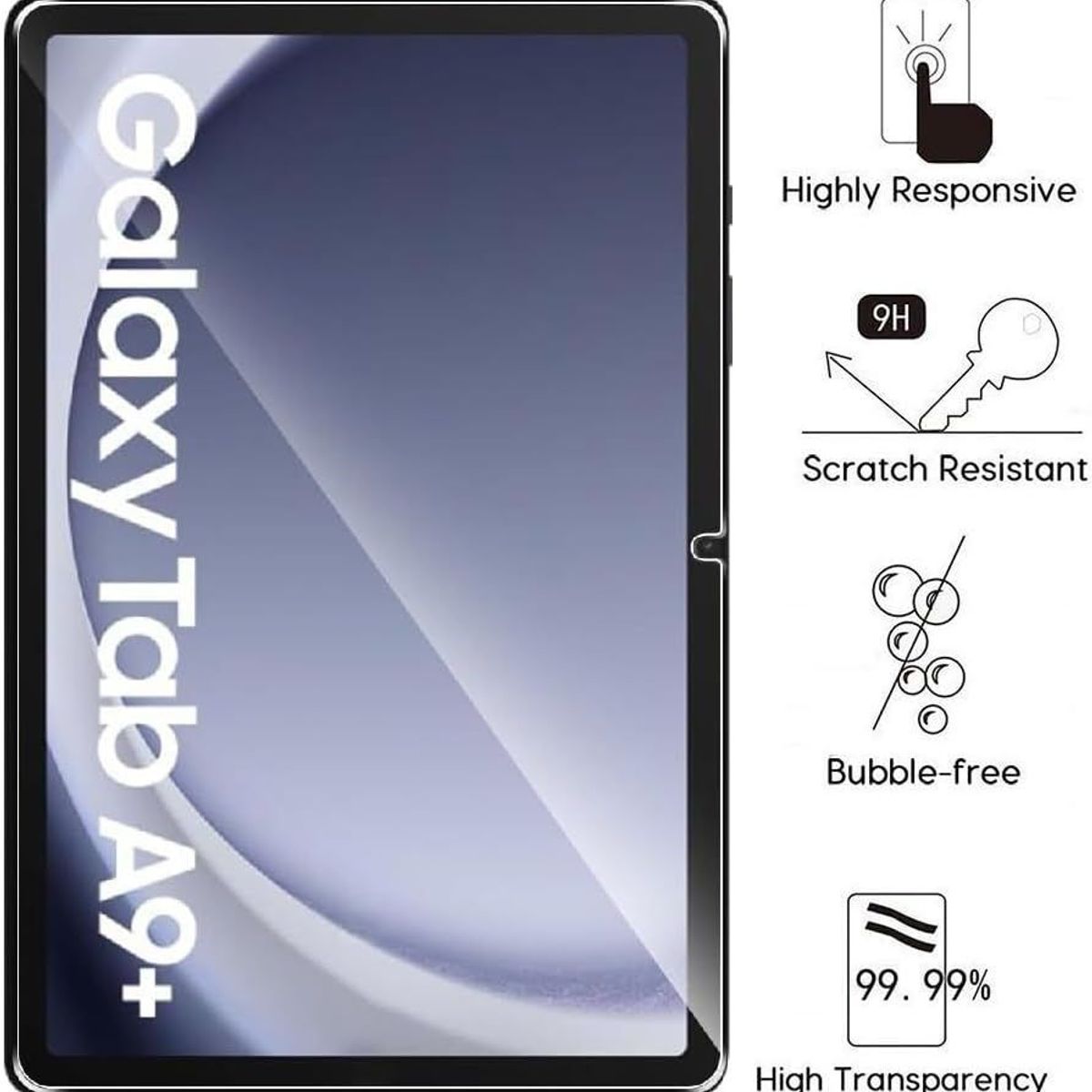 GENERICO - Mica Vidrio Templado para Tablet Galaxy Tab A9+ A9 plus 11" - 2023