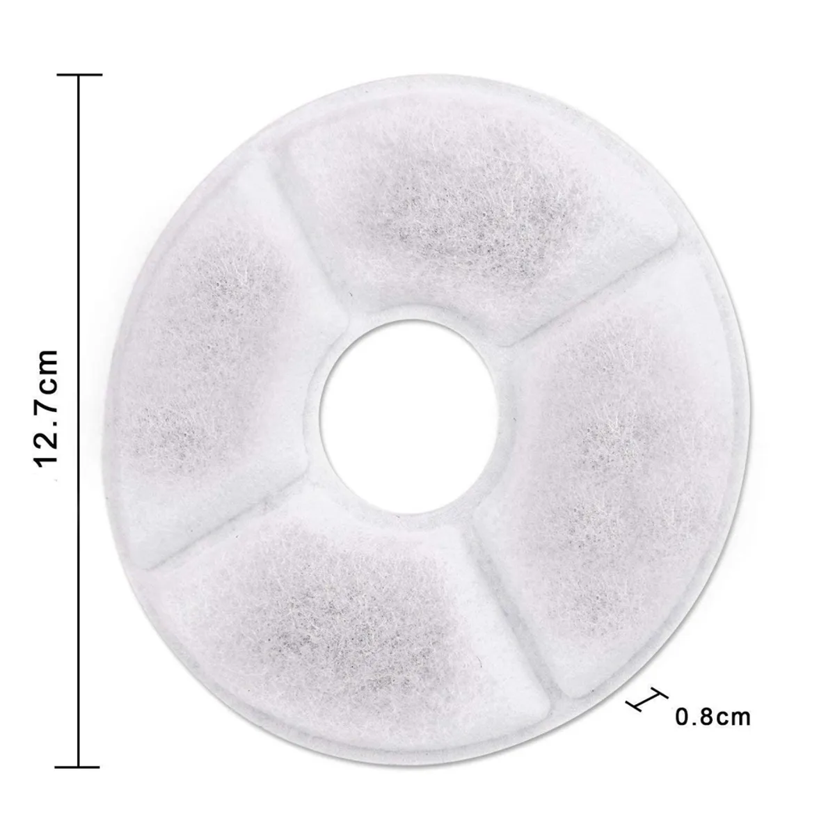 GENERICO - Set de 4 Filtros para bebedero de mascotas circular