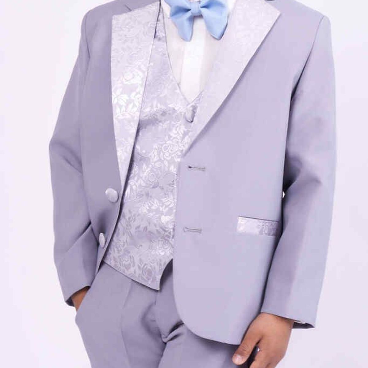 GENERICO - TERNO PLATA PANTALON CHALECO SACO Y CORBATA MICHI