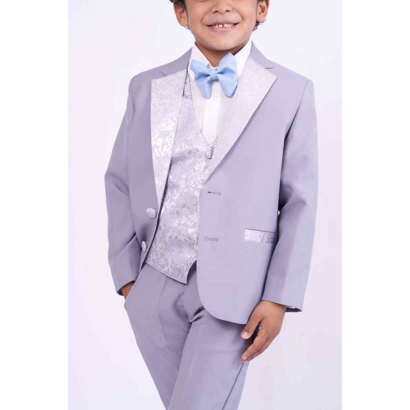 GENERICO - TERNO PLATA PANTALON CHALECO SACO Y CORBATA MICHI