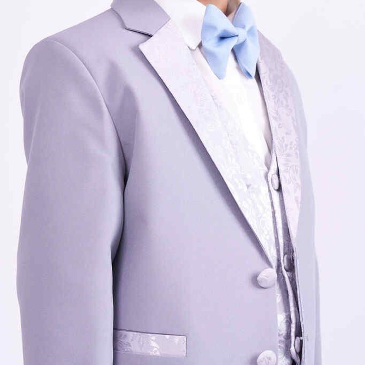 GENERICO - TERNO PLATA PANTALON CHALECO SACO Y CORBATA MICHI