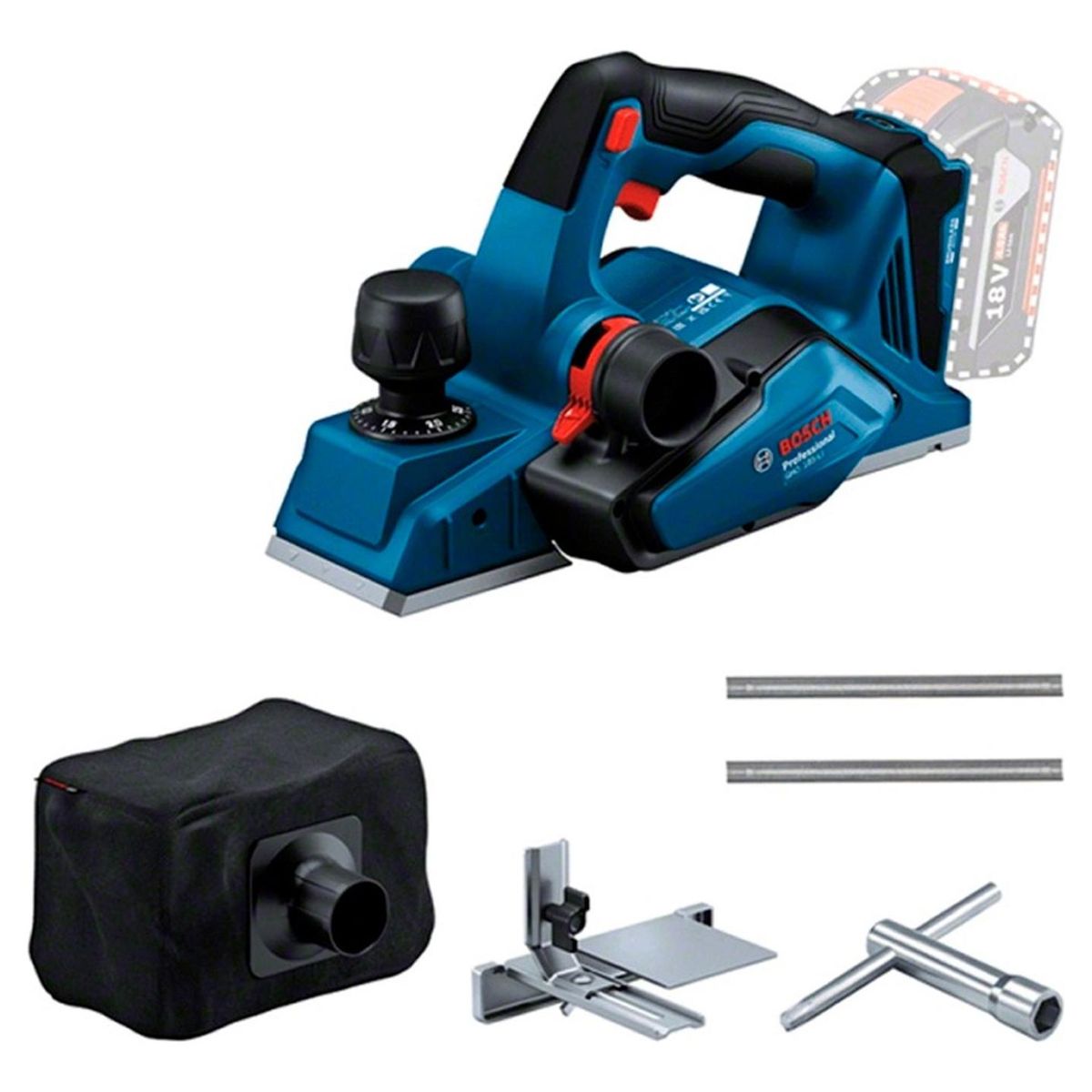 BOSCH - Cepillo 18V 82 mm Bosch GHO 185-LI Brushless Sin batería