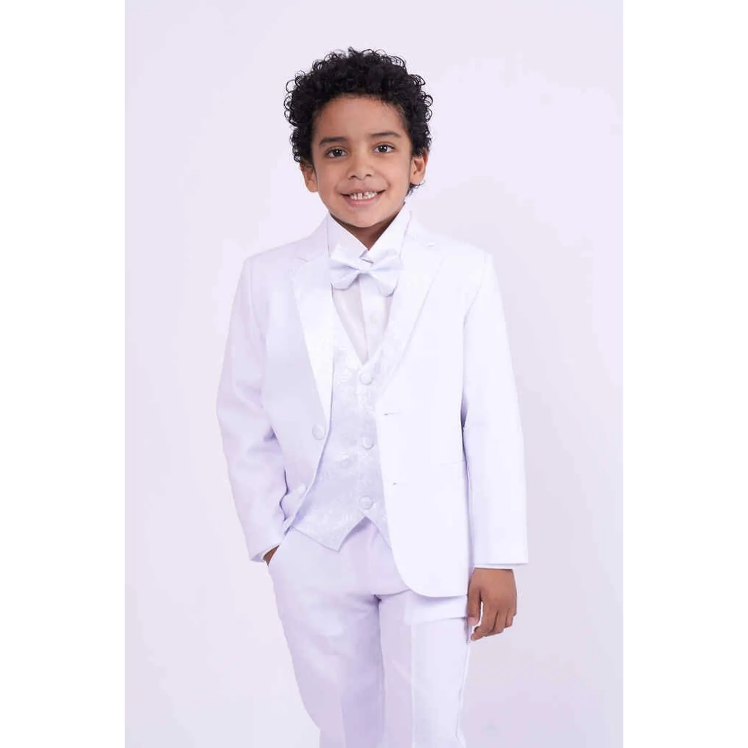 Terno Blanco Niño Conjunto Traje Formal Niño Bautizo Blanco GENERICO