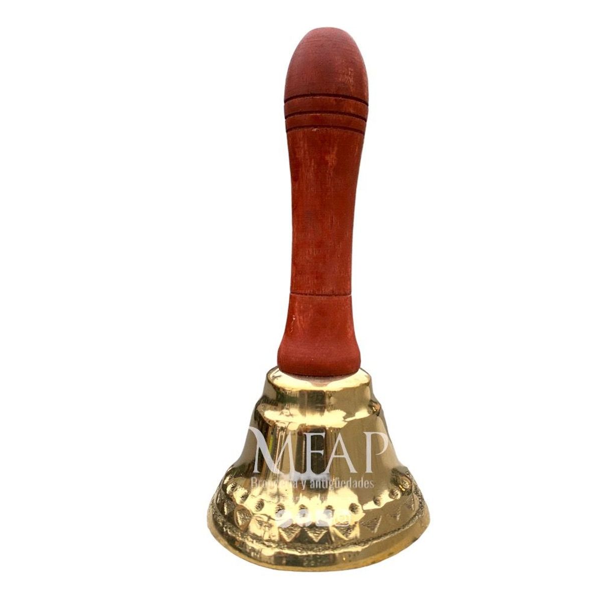 MFAP BRONCERIA Y ANTIGUEDADES - campana juez bronce con mango de madera