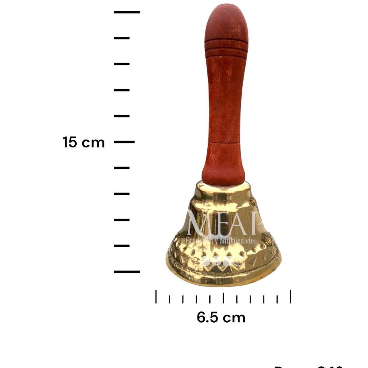 MFAP BRONCERIA Y ANTIGUEDADES - campana juez bronce con mango de madera