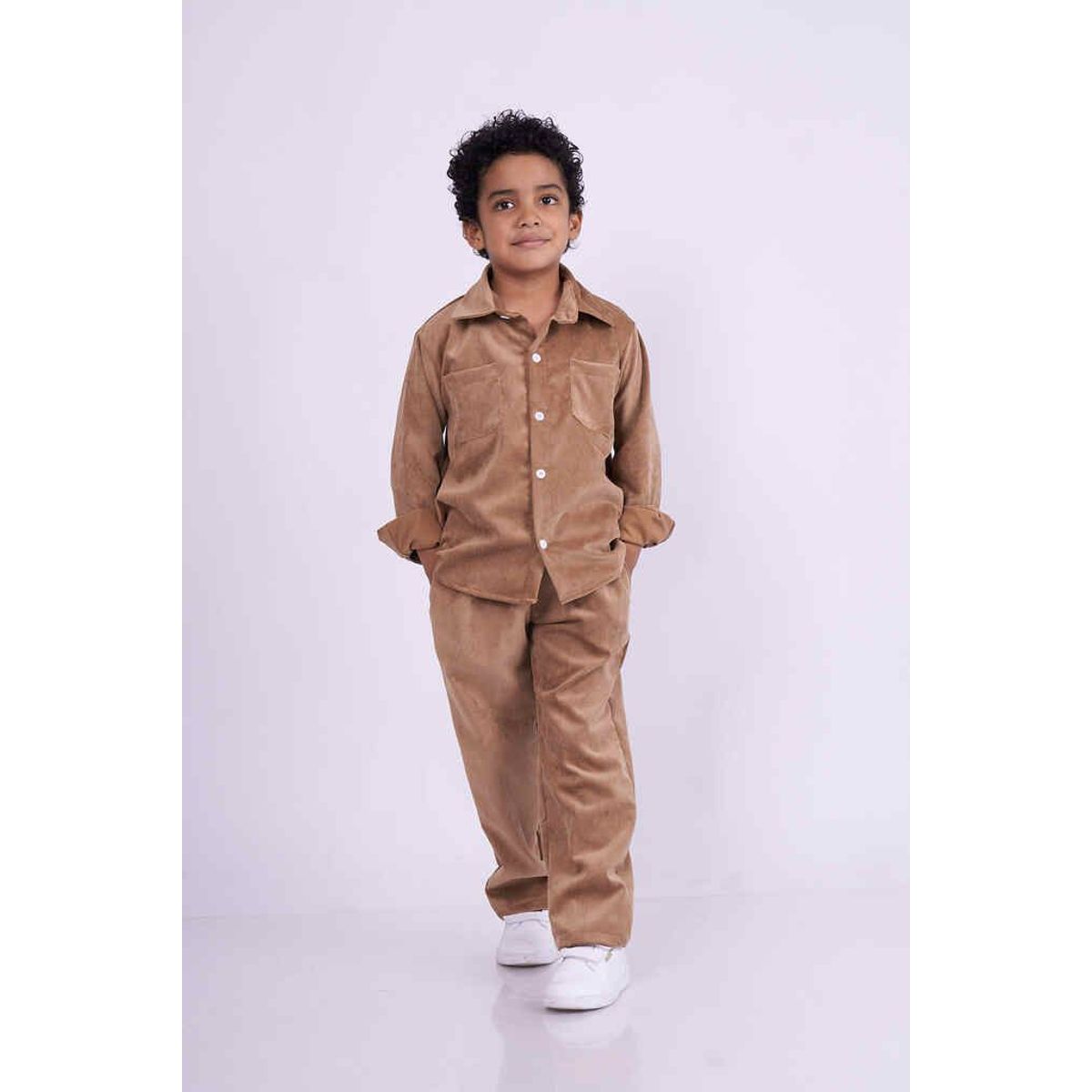 GENERICO - Conjunto corduroy niño azul