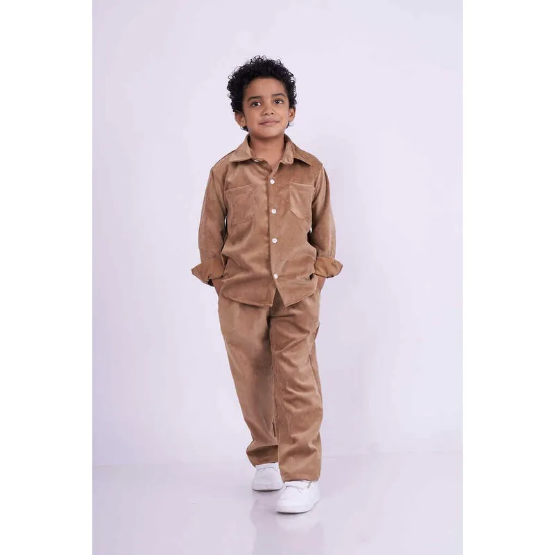 GENERICO - Conjunto corduroy niño azul