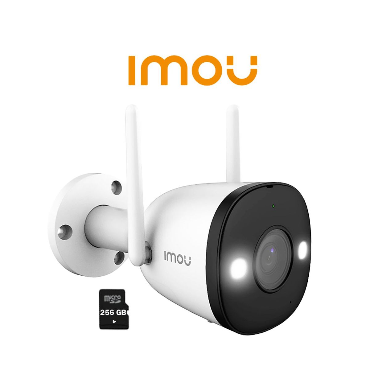 IMOU - Cámara Vigilancia Wi-Fi BULLET 3 2K 3MP Exterior Noche Color + 256GB