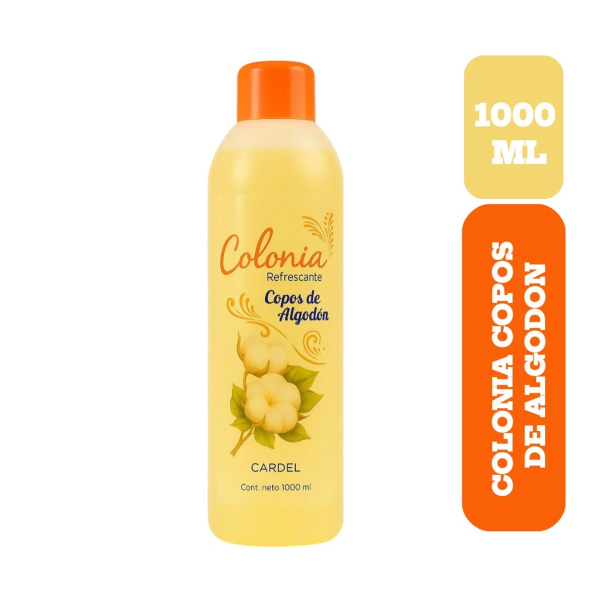 GENERICO - COLONIA REFRESCANTE COPOS DE ALGODON X 1 LT.