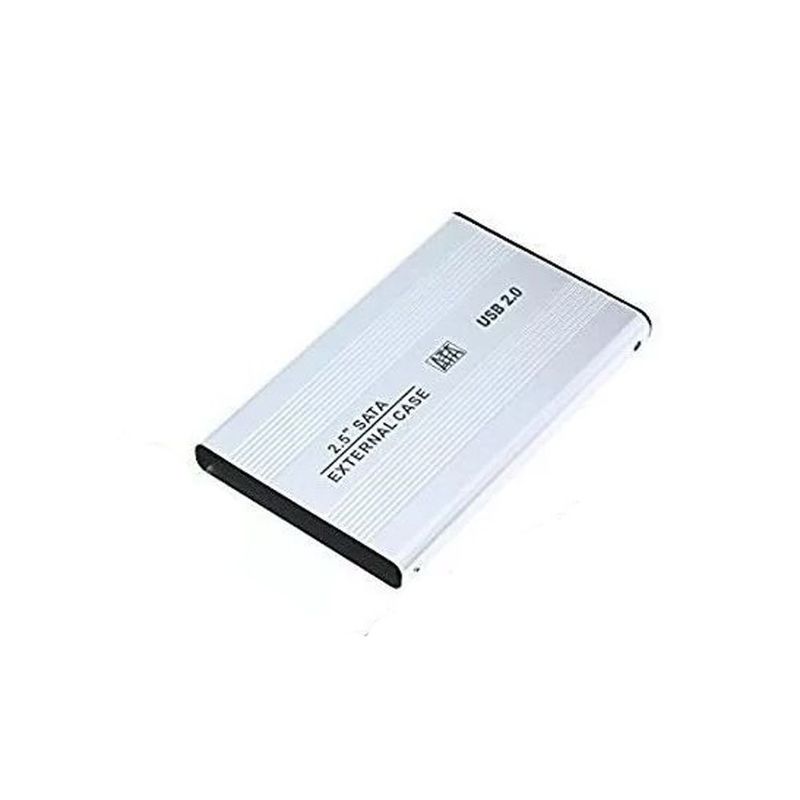 GENERICO - Case disco duro 2.5" usb 2.0 adaptador disco laptop enclosure PLATEADO