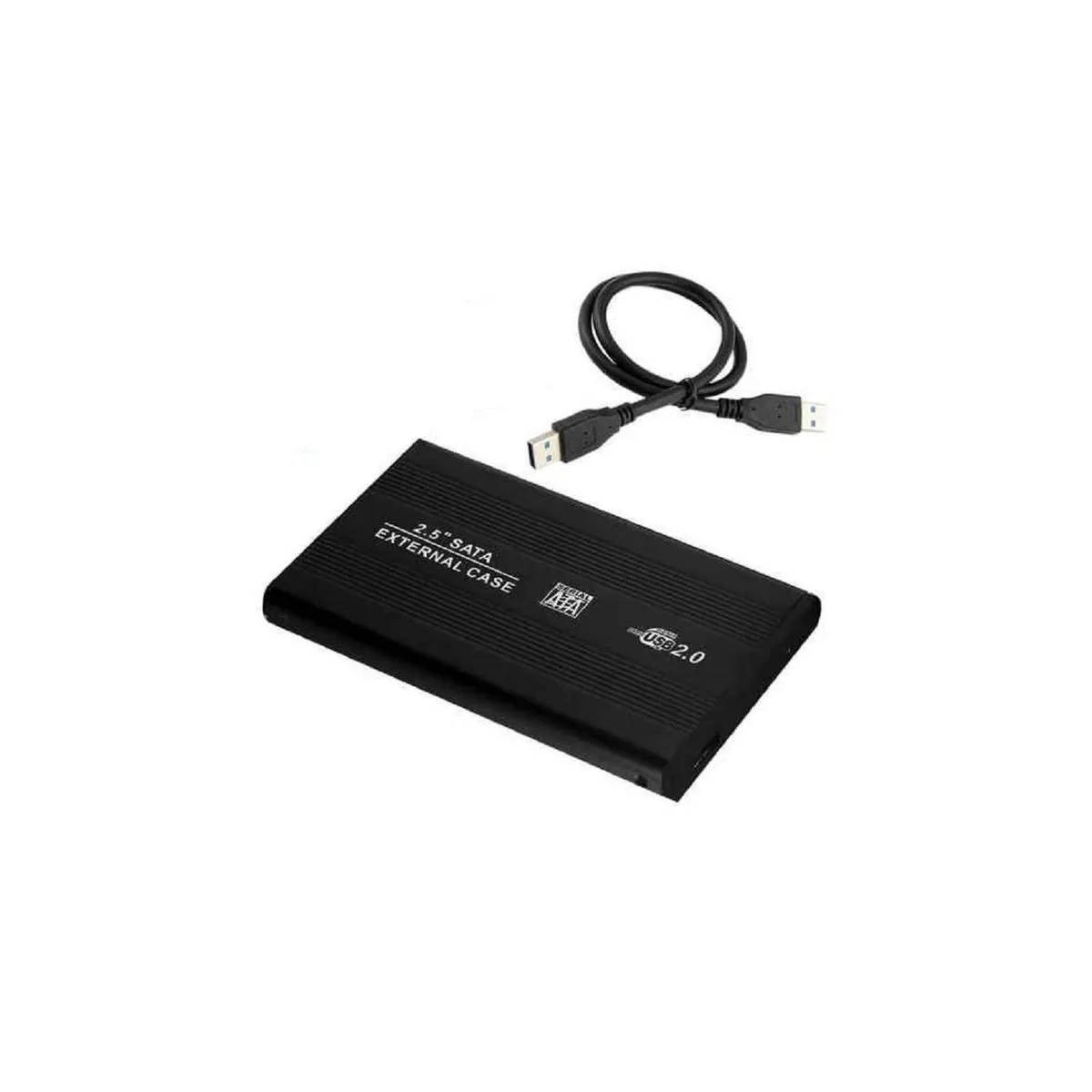 GENERICO - Case disco duro 2.5" usb 2.0 adaptador disco laptop enclosure NEGRO