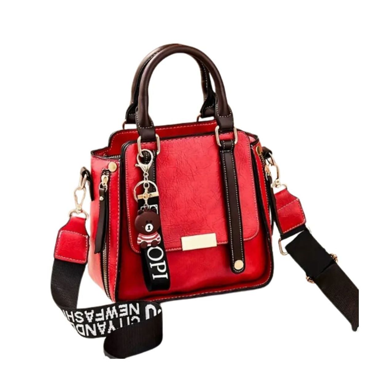 GENERICO - Cartera Sport Elegante Osito Ecocuero Mediano