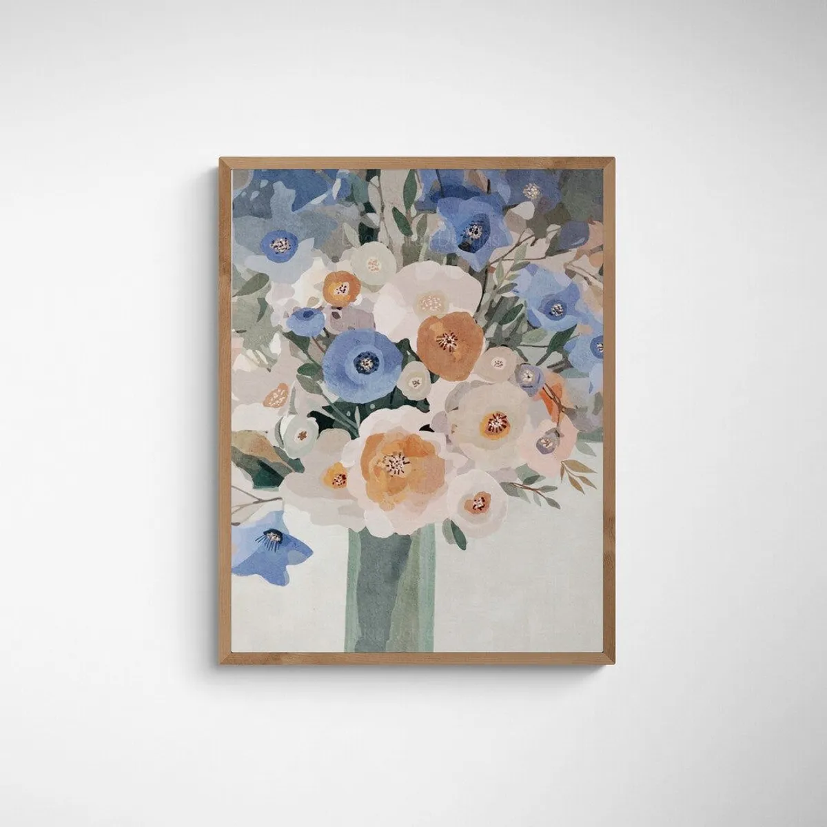 DECO DESIGN - DECO DESIGN CUADRO TERRACOTA  FLORAL - 50X70CM