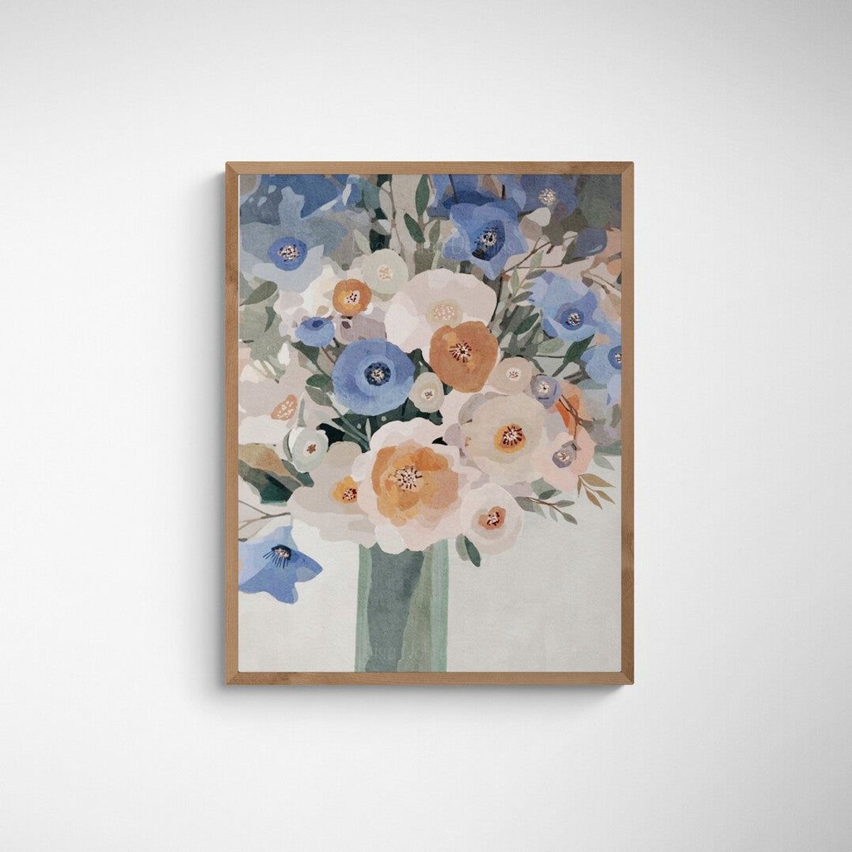 DECO DESIGN - DECO DESIGN CUADRO TERRACOTA  FLORAL - 50X70CM