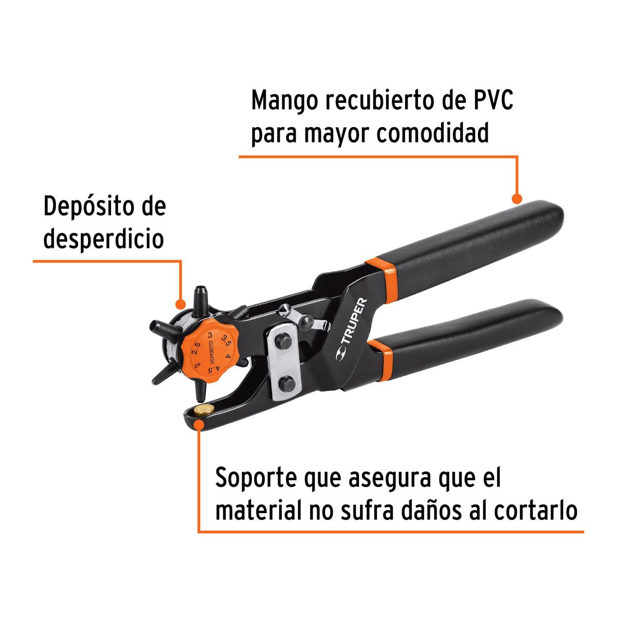 Truper - Alicate 9" (23cm) Sacabocado y Electrónica 17340 Truper