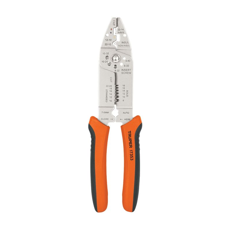 TRUPER - Alicate 9" (23cm) 26 a 10 AWG Pelacable Pela Cable 17353 Truper