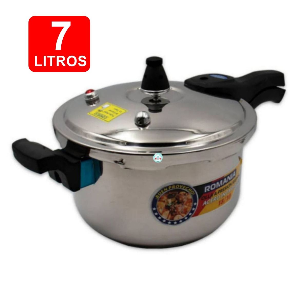 GENERICO - Olla a Presión de 7 Litros ROMANIA Acero Inoxidable