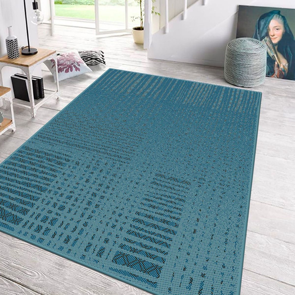GENERICO - Alfombra Rectangular Luna Sky Blue 200 x 290cm