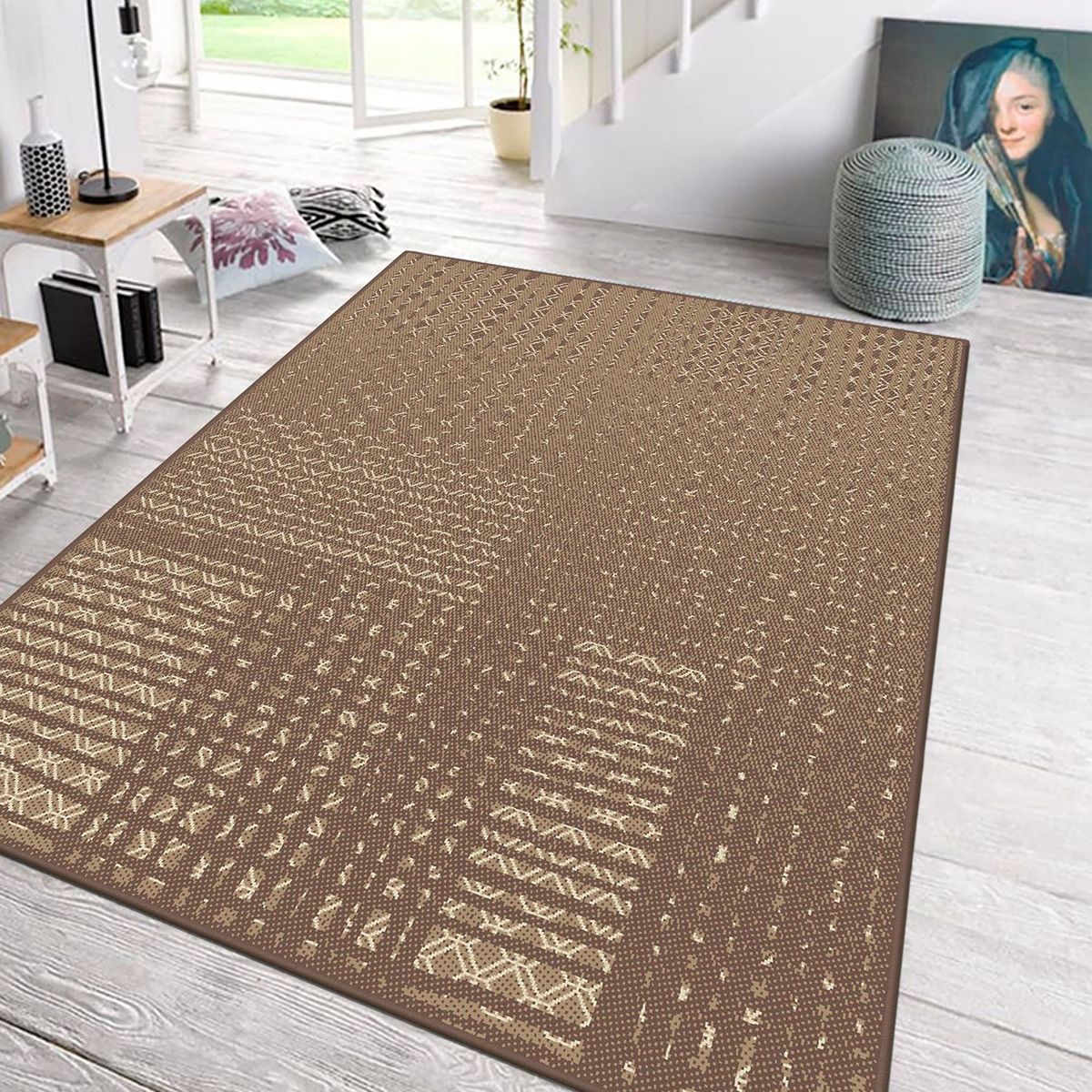 GENERICO - Alfombra Rectangular Luna Choco 200 x 290cm