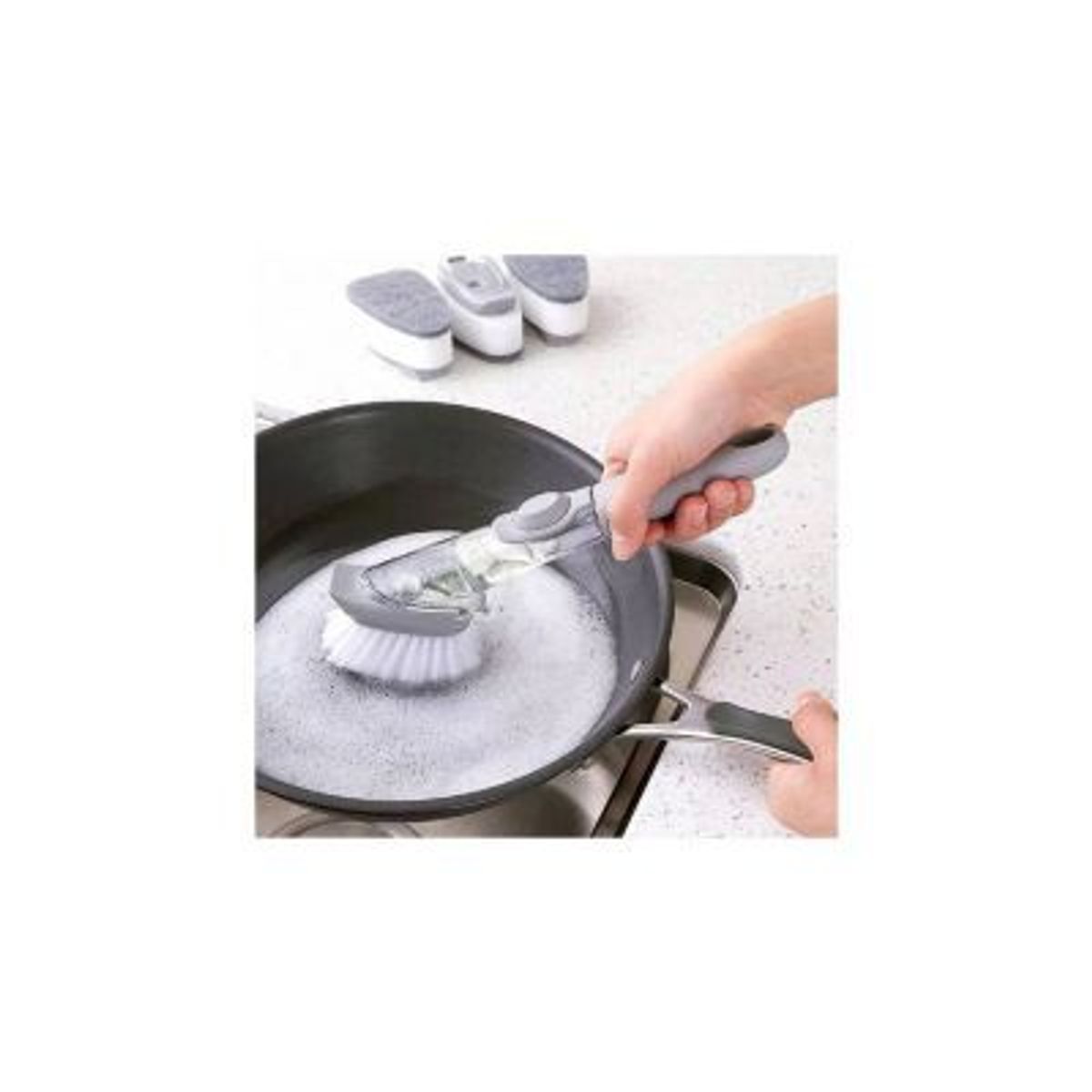 GENERICO - Cepillo 2 en 1 para Limpieza de Ollas o Sarten