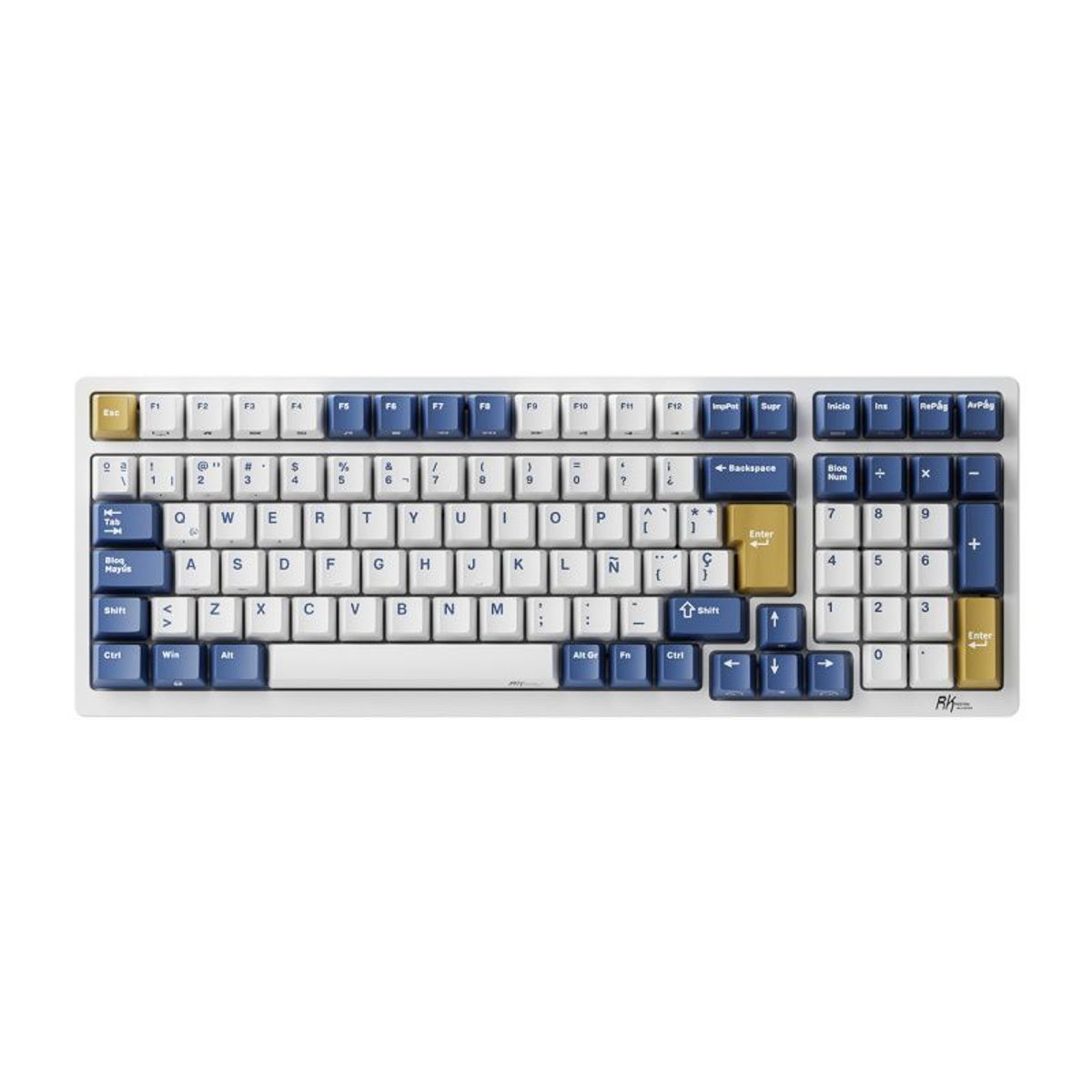 ROYAL KLUDGE - Teclado Mecánico Español Inalámbrico Rk Royal Kludge RK98 Brown switch