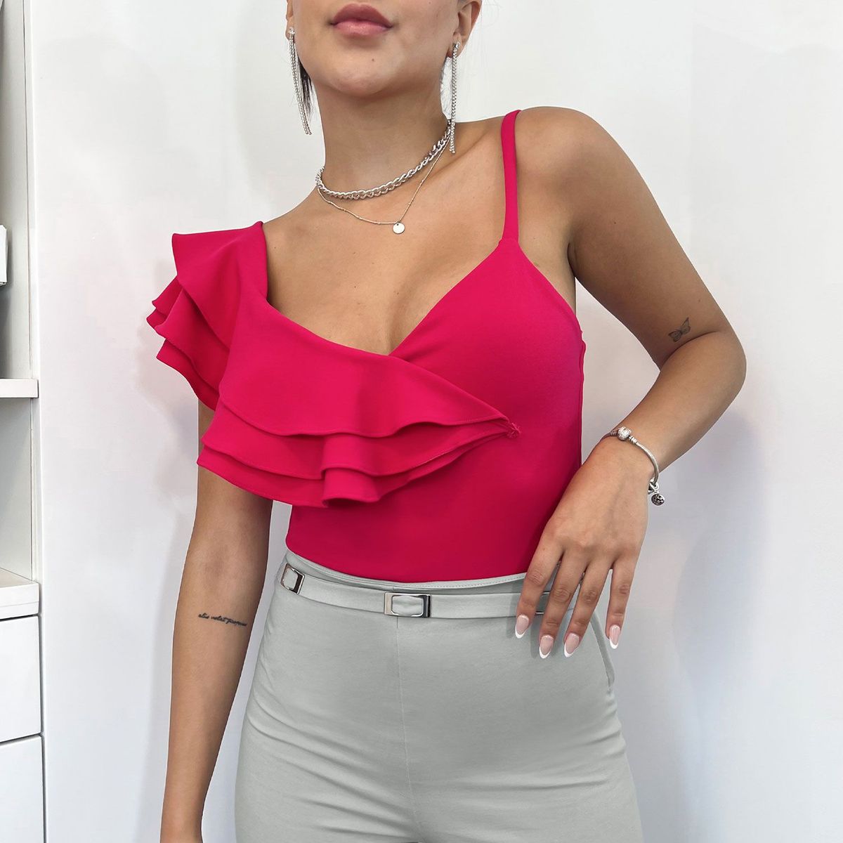 TEILOR - Body Casual Con Vuelos Mujer