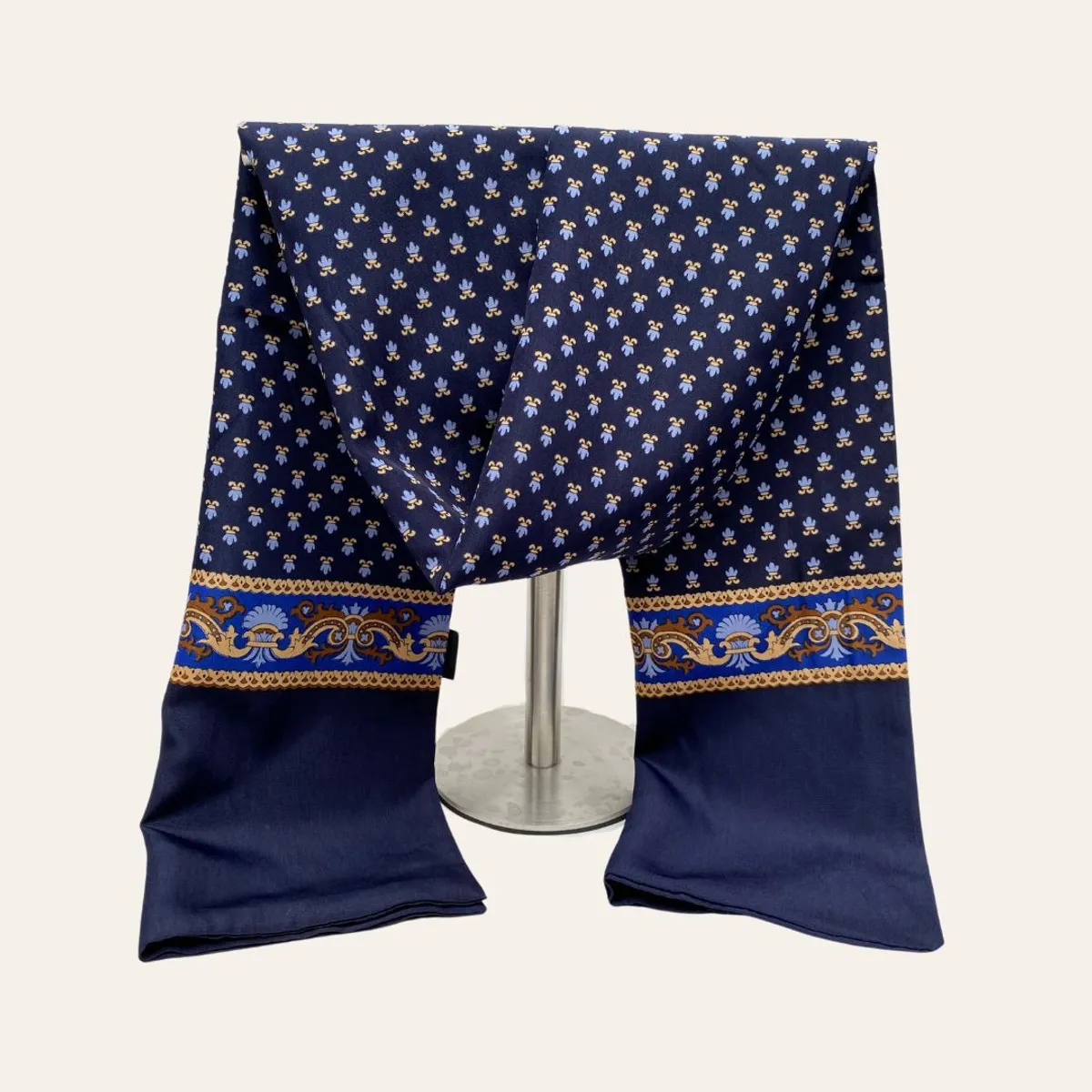 KAST PE - Bufanda Suave Lennin Azul Doble Capa pañuelo cuello hombre