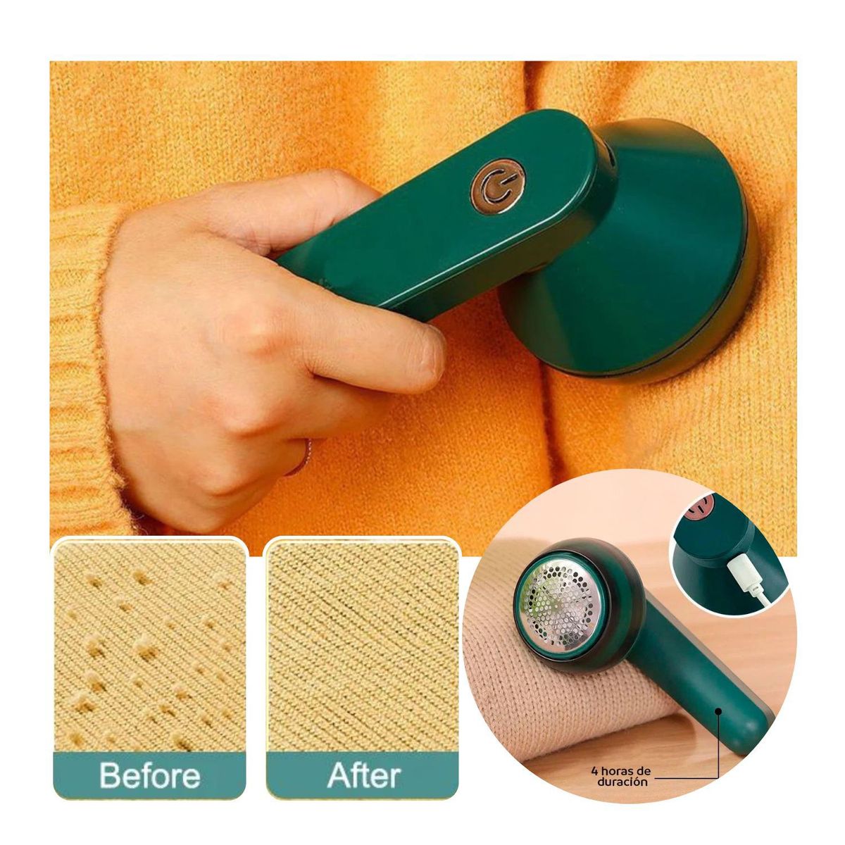 OEM - Removedor Quita Pelusa  Recargable y Portátil