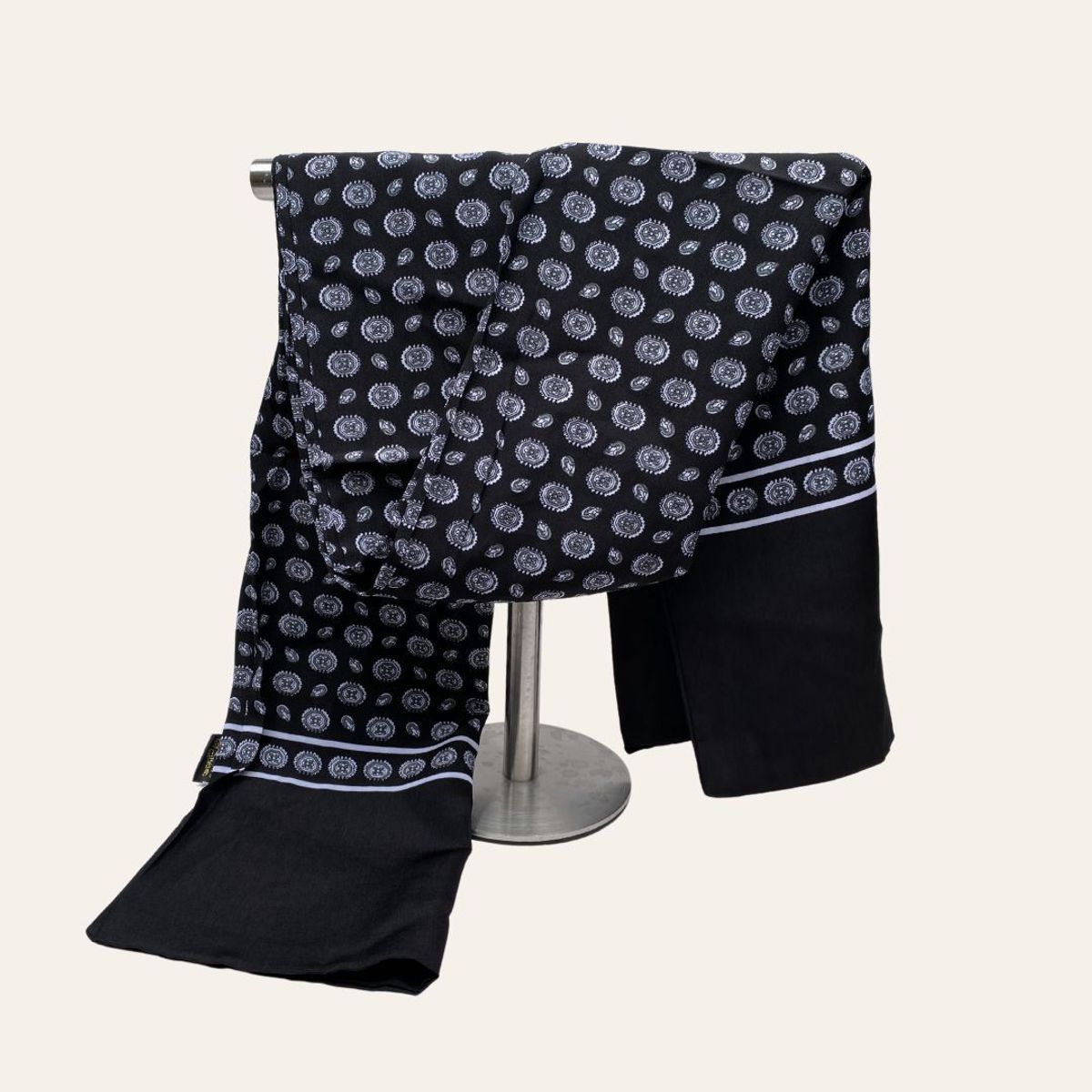 KAST PE - Bufanda hombre Suave Cesar Negro Doble Capa pañuelo cuello