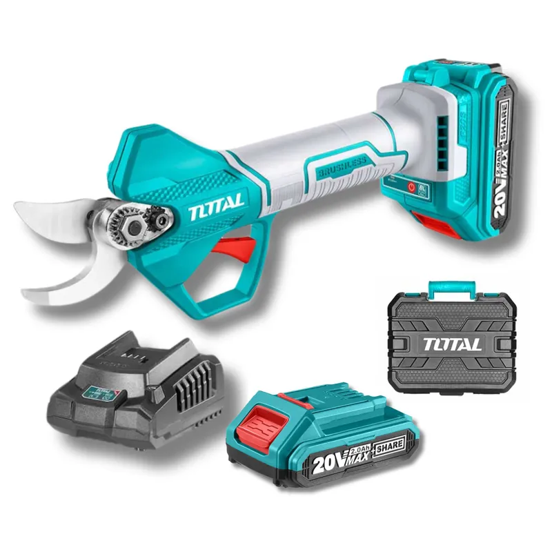 TOTAL TOOLS - Tijera de podar inalambrica 20v + bateria y cargador Total