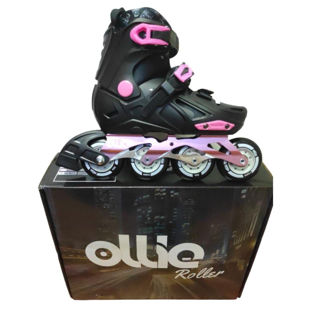 OLLIE - PATIN LINEAL OLLIE URBANO ROSA TALLA L 36 - 39