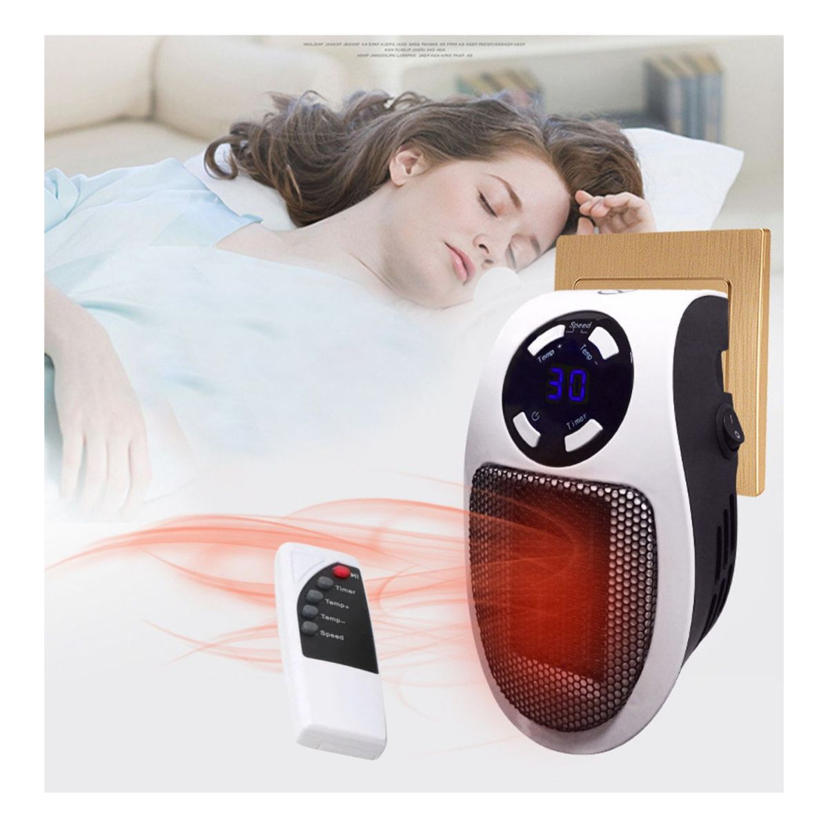 ROHS - Estufa Eléctrico Portátil con Control