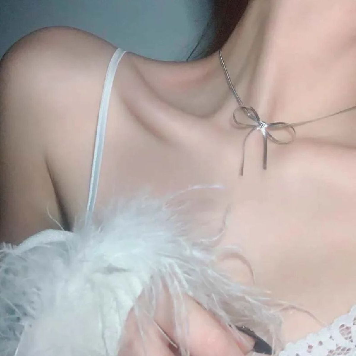 NO LOGO - Collar De Dama Lazo Coquette Regalo Dia Especial