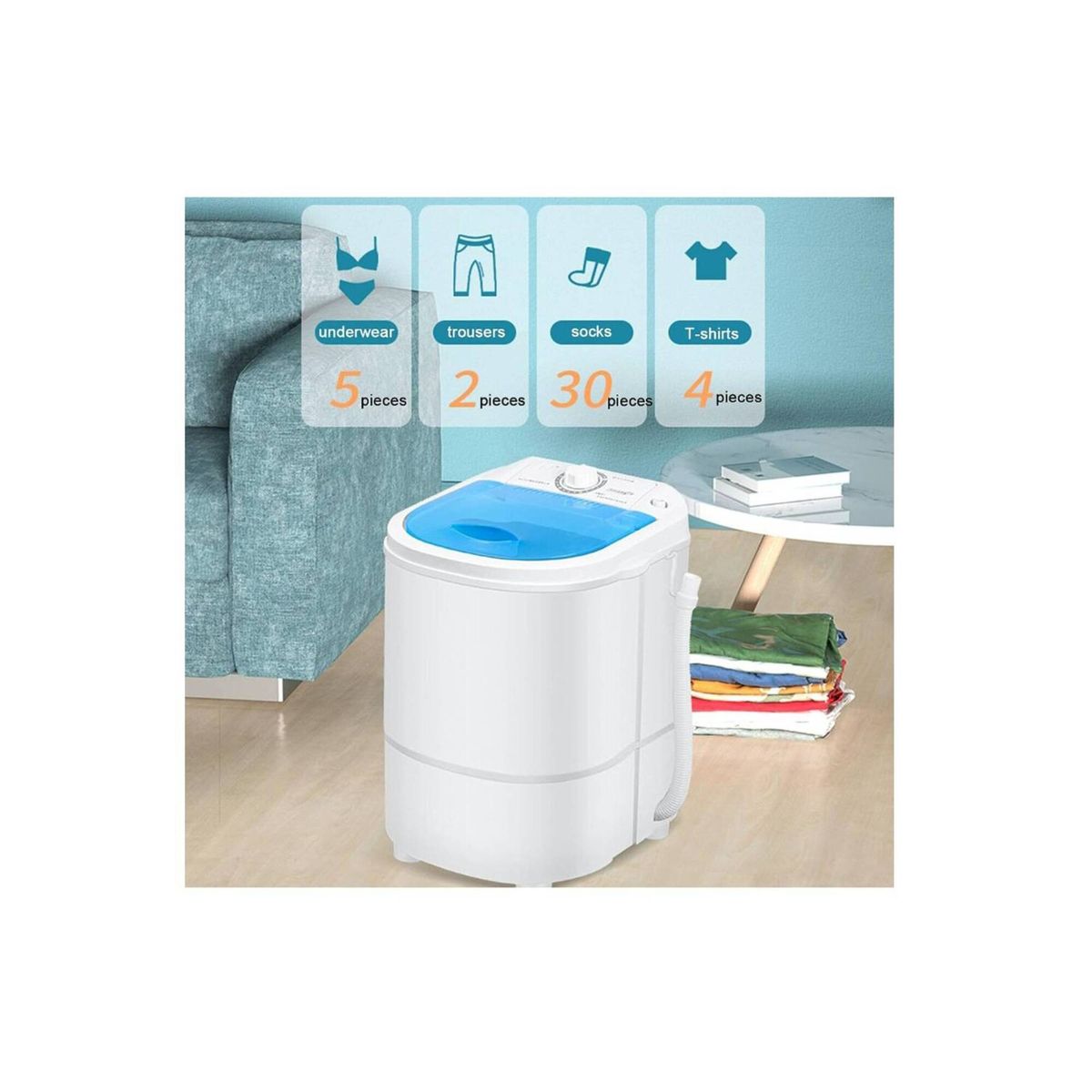 GENERICO - Lavadora Portátil de Ropa y Zapatillas