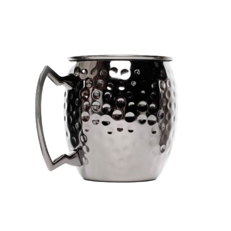 LUGANO - Mug 500 ml Negro brillante martillado moscow mule