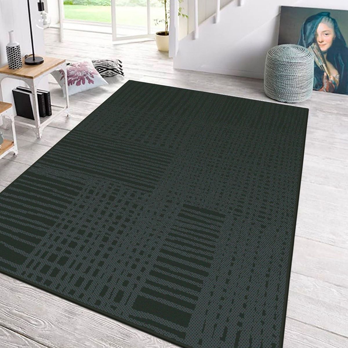 GENERICO - Alfombra Rectangular Luna Black 160 x 225cm