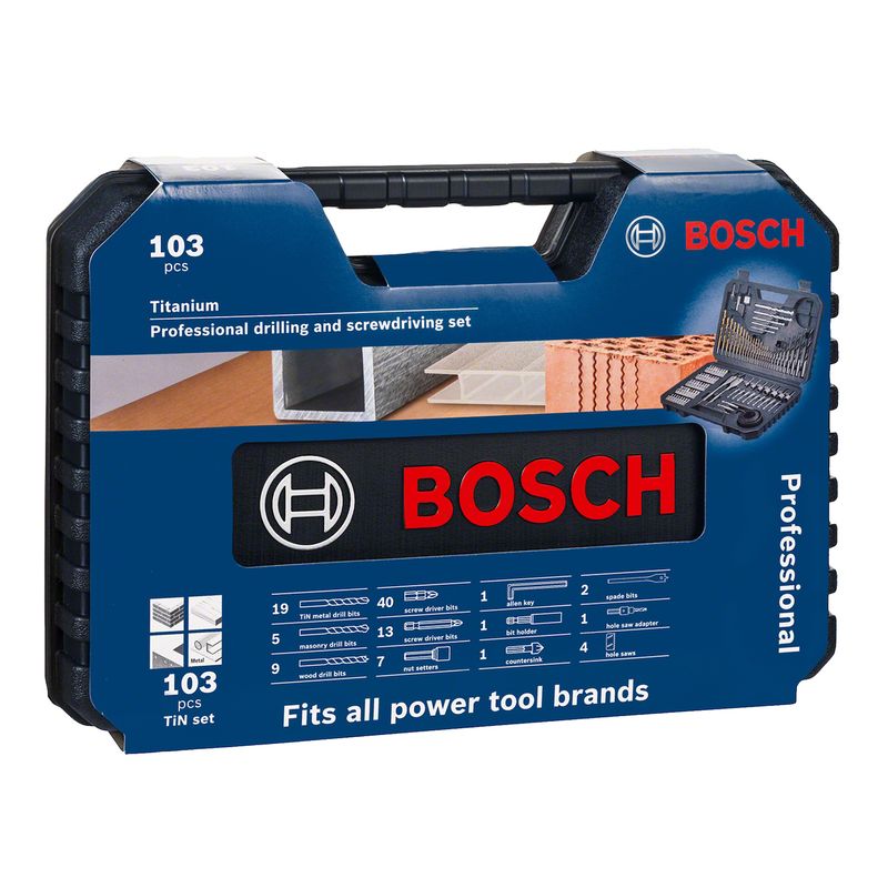BOSCH - Juego Set Profesional 103 Piezas Brocas y Puntas para taladrar BOSCH