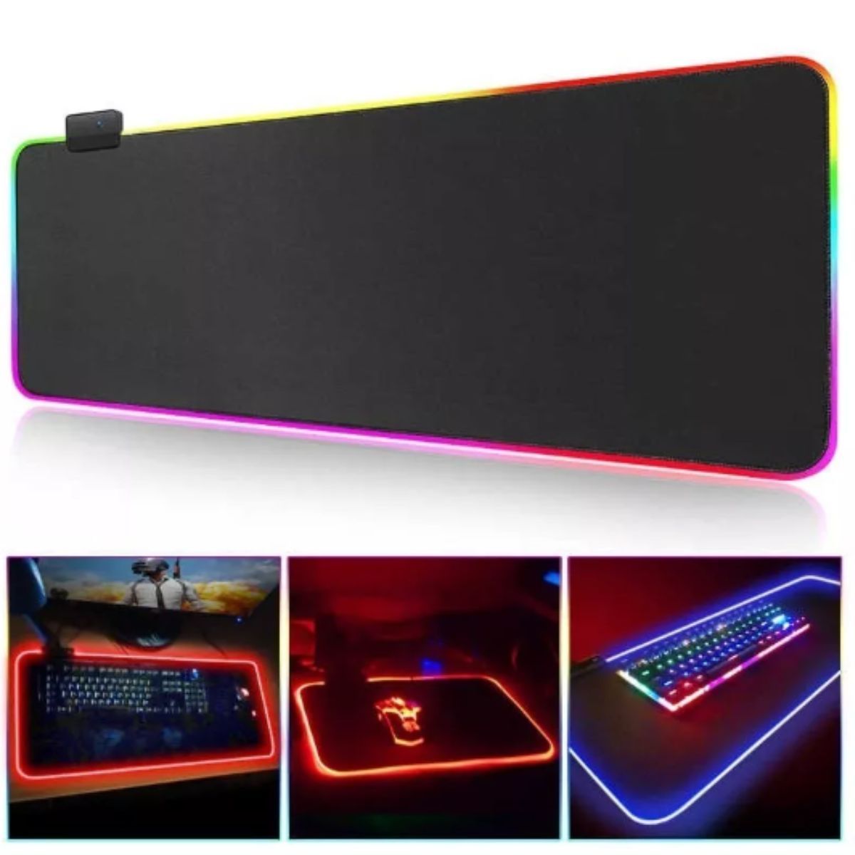GENERICO - Pad Mouse Gamer Rgb Iluminado 80cm X 30cm - 13 Formas De Luz