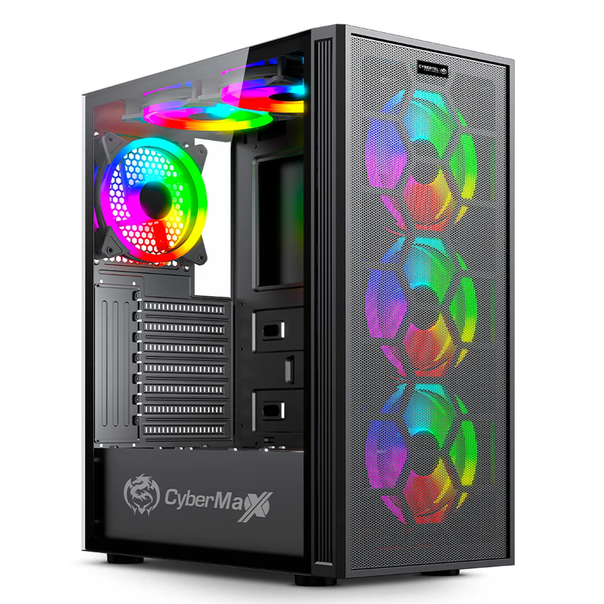 CYBERTEL - Case Gamer Cybertel Killer Cbx 5016 4 Fan Rgb Doble Ring 3.0 Gabinete