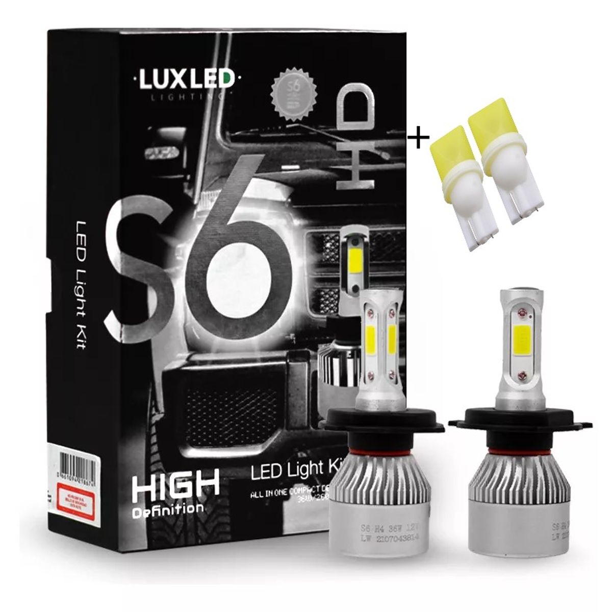 KOBO - Set De Focos Led H4 S6 Plus 22000lm +Regalo