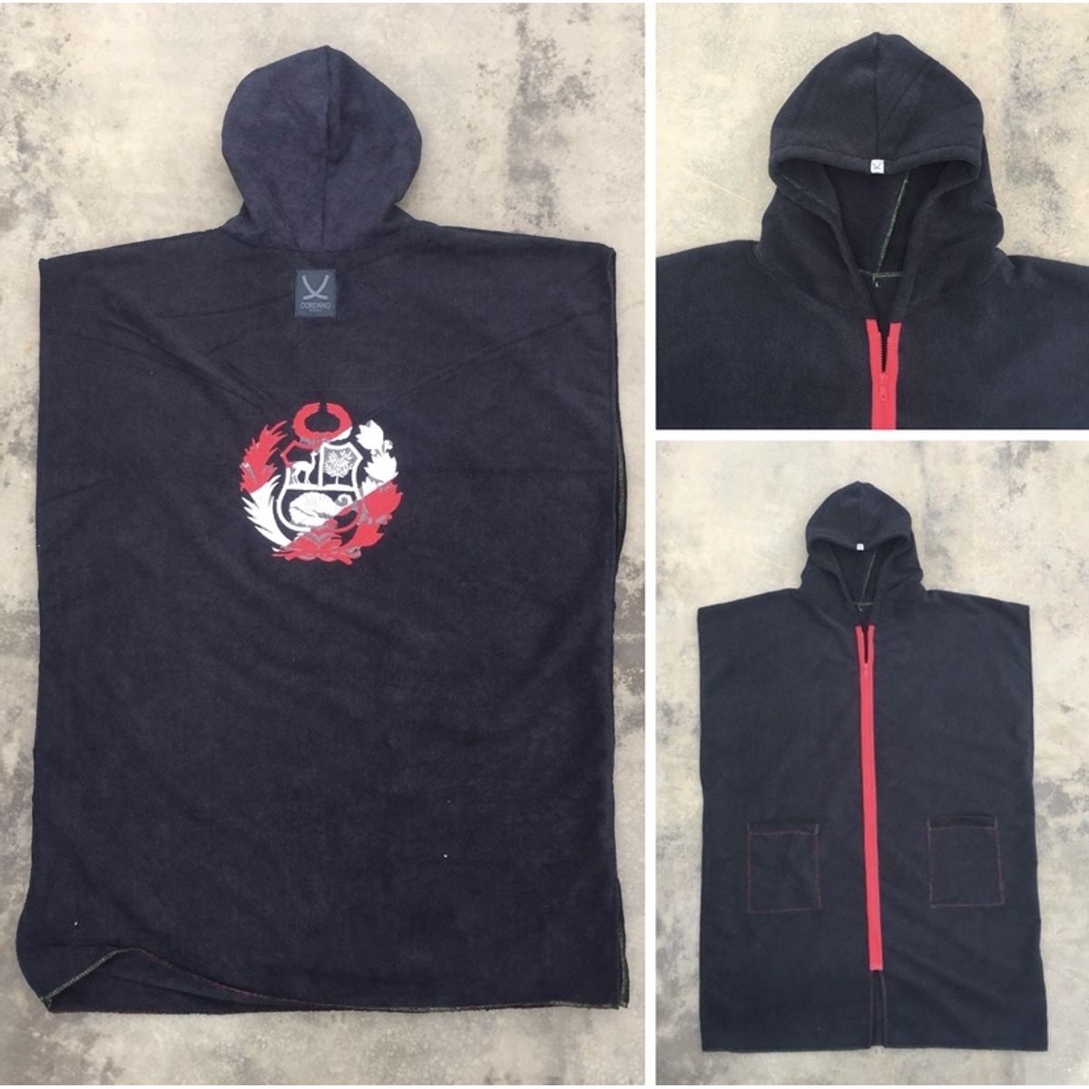 GENERICO - TOALLA CAMBIADOR CORDANO ESCUDO NEGRO ZIP ADULTO UNISEX