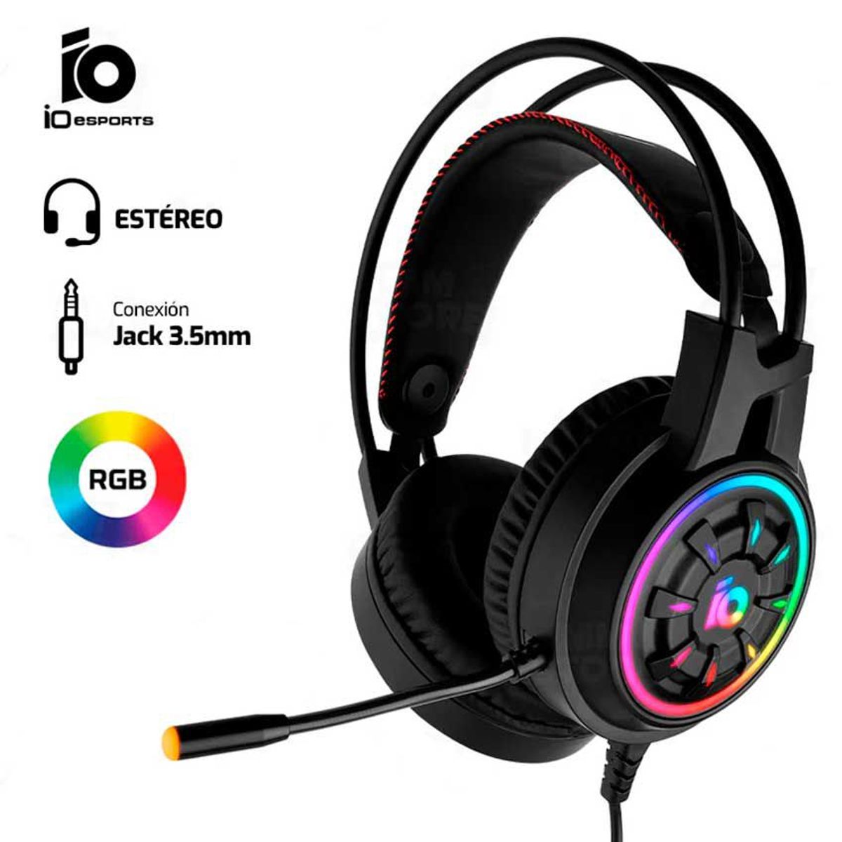 IO ESPORTS - AUDIFONO IO ESPORTS PHANTOM 35MM ESTEREO RGB