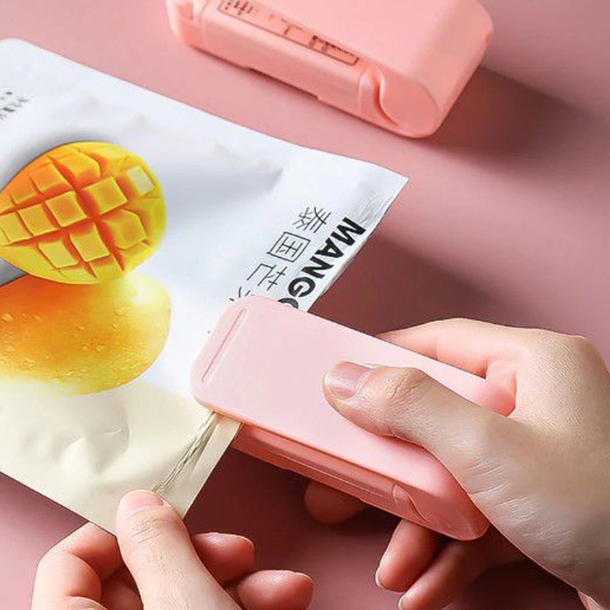 GENERICO - Sellador de bolsa portátil imantada mini máquina - rosado