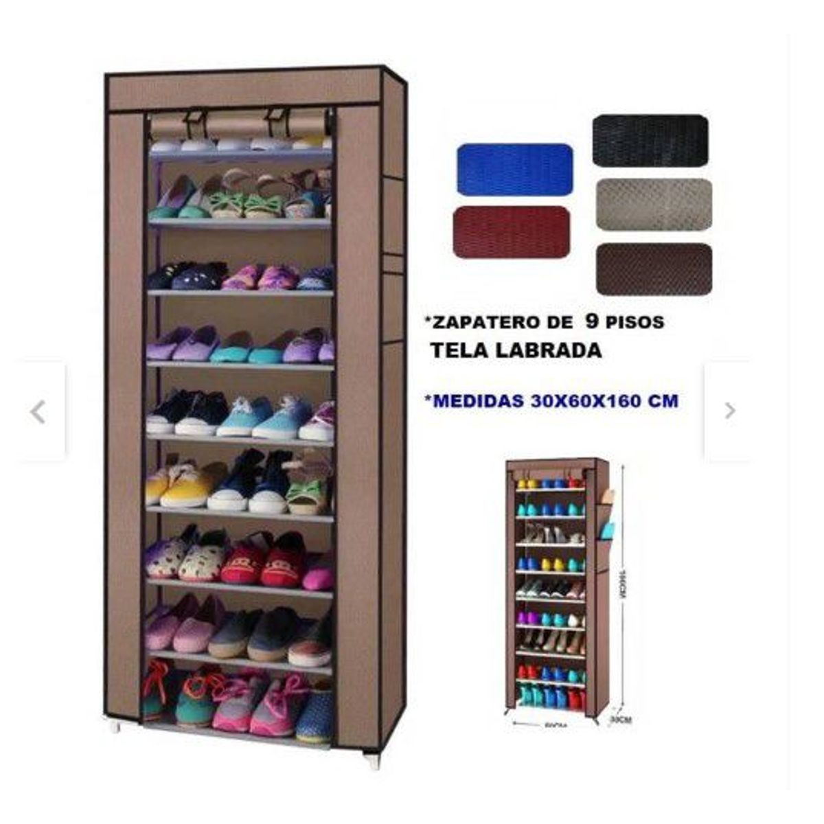 GENERICO - Organizador de zapatos de 9 niveles zapatera elegante