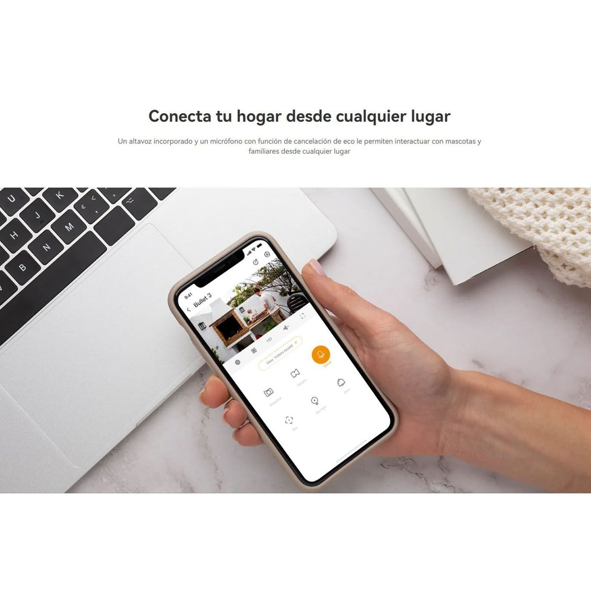 IMOU - Cámara de Seguridad Wi-Fi BULLET 3 2K 3MP Exterior Noche Color