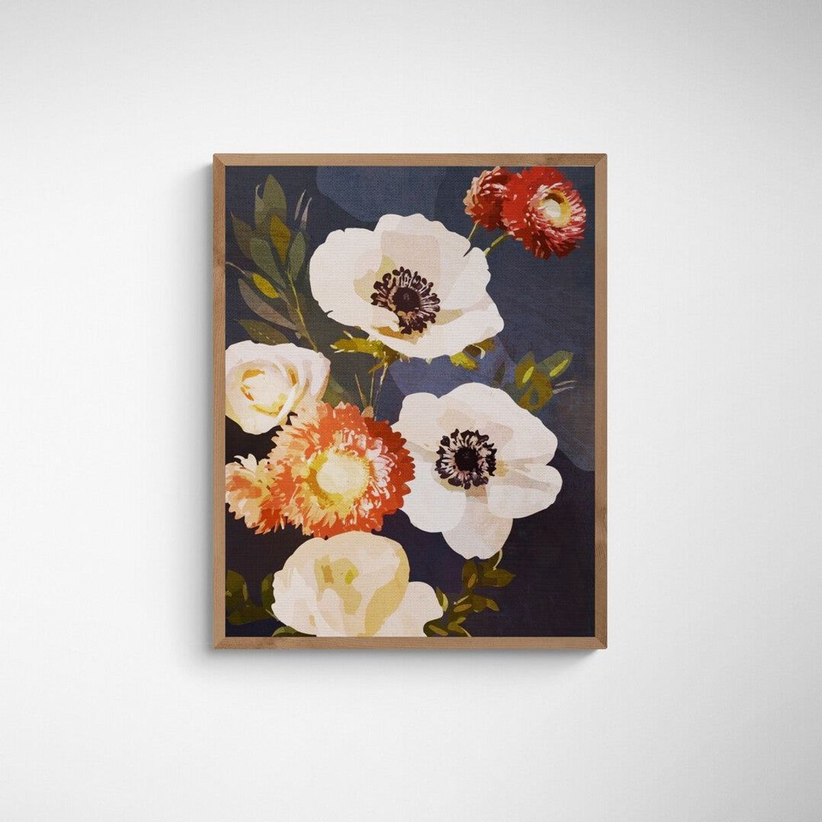 DECO DESIGN - DECO DESIGN CUADRO BLUE FLORAL - 50X70CM