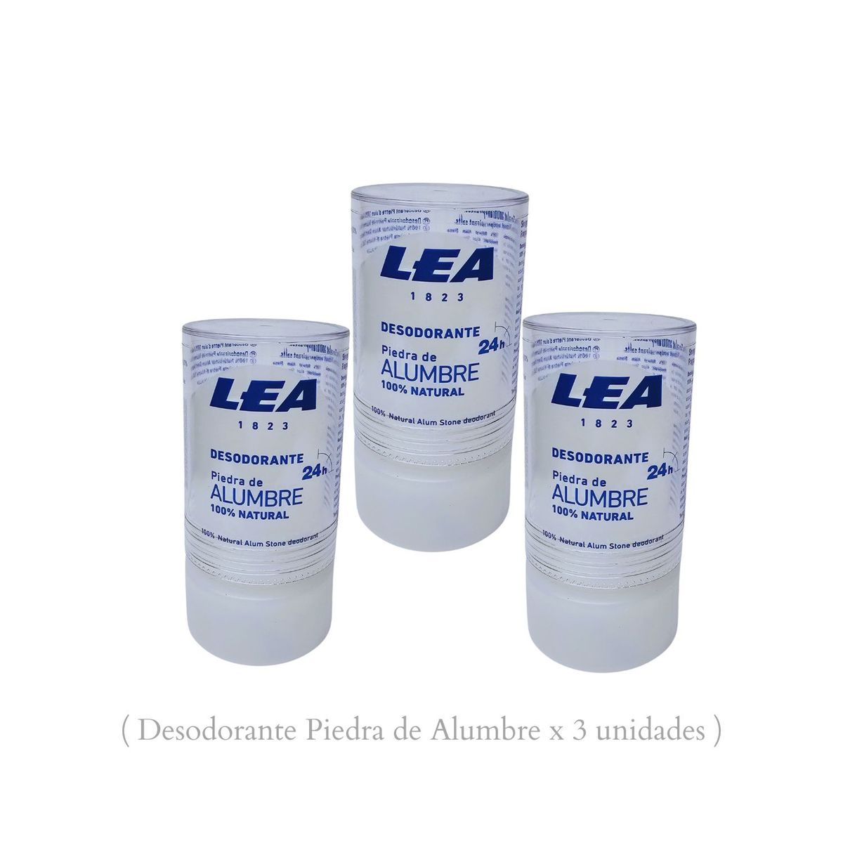 GENERICO - Desodorante Piedra de Alumbre 100 por ciento Natural x 3 unidades