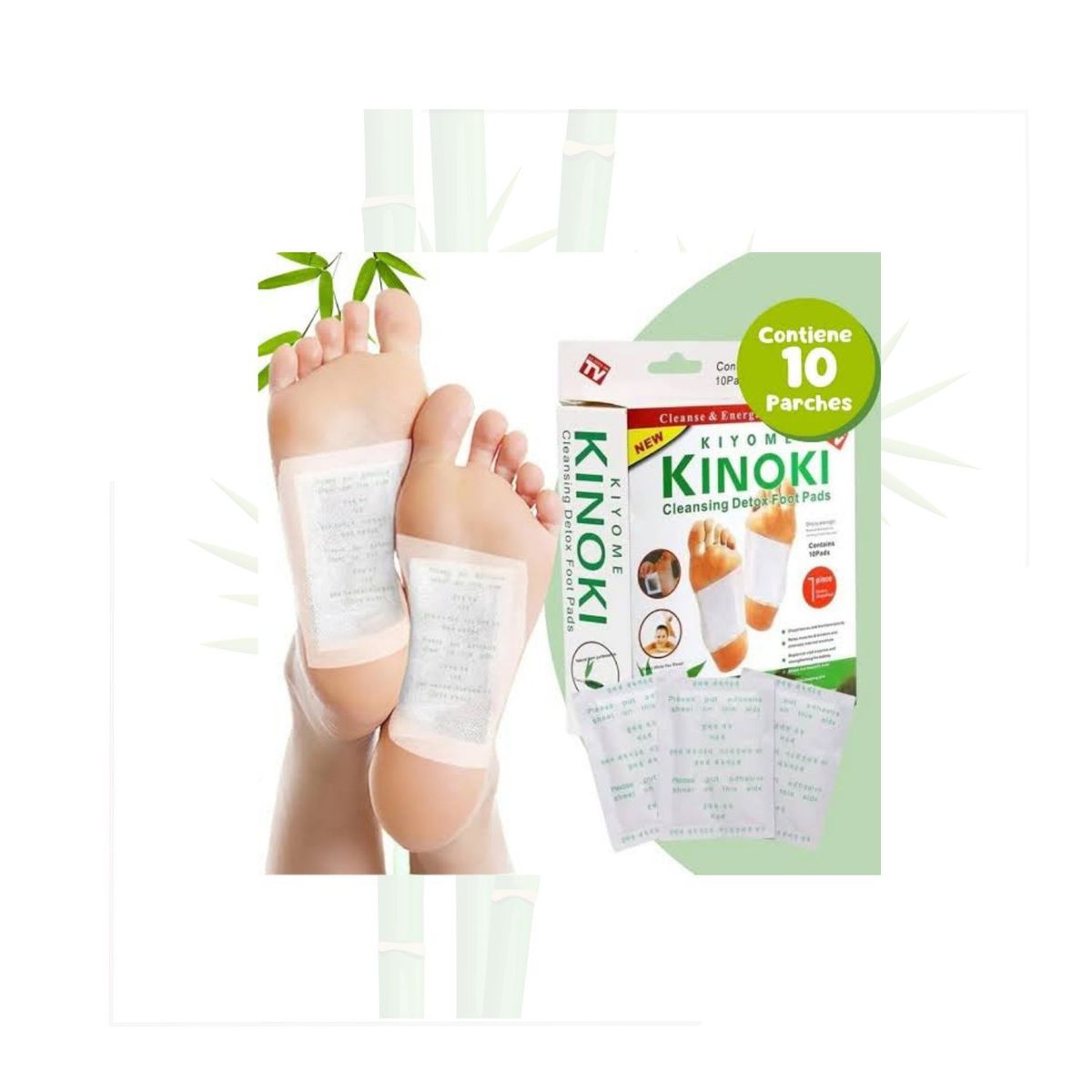 OEM - KINOKI Parches Desintoxicante para Pies caja de 10 unidades